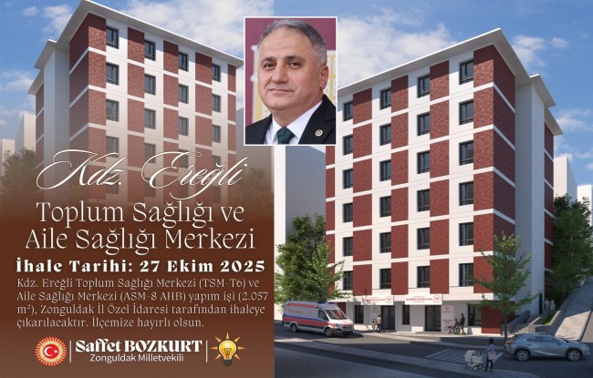 Kdz. Ereğli'ye Toplum ve Aile Sağlığı Merkezi Yapılıyor!...