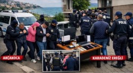 Kdz. Ereğli ve Akçakocada yapılan operasyonlarda, 53 kişi gözaltına alındı.